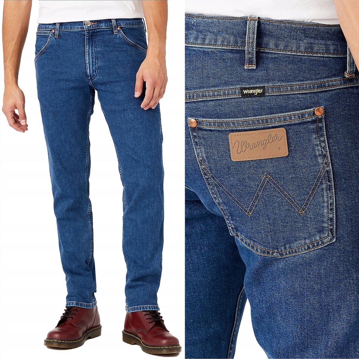 Wrangler 11MWZ SLIM 6 months DOPASOWANE CIEMNE SPODNIE JEANSOWE W32 L34