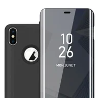 Etui i futerały do telefonów - Etui Cadorabo kompatybilne z Apple iPhone XS MAX w kolorze TURMALINE BLACK - Etui ochronne z lustrzanym odbiciem Clear View - Ultra cienkie etui z funkcją podstawki 360 stopni w stylu klapki książki - miniaturka - grafika 1