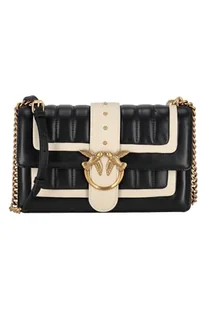 Pinko Damska torba na kołdrę Love One Classic Cl Single Side Sheep Nappa Line, ZZZ2q_czarny/biały Antikgold, Zzz2q_czarny/biały/antyczne złoto - Torebki damskie - miniaturka - grafika 1