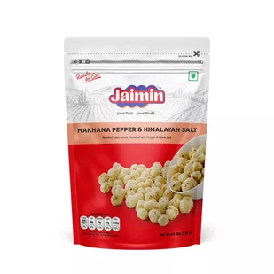 Przekąska Makhana Pepper & Himalayan Salt Jaimin 80g - Chipsy - miniaturka - grafika 1