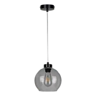 Lampy sufitowe - Britop LAMPA wisząca LAGUNA 18610104 skandynawska OPRAWA szklany ZWIS kula przydymiona czarna - miniaturka - grafika 1