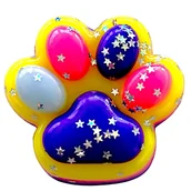 Zabawki sensoryczne - GNIOTEK ANTYSTRESOWY KOCIA ŁAPKA Z POSYPKĄ ZABAWKA SENSORYCZNA ANTYSTRESOWA - miniaturka - grafika 1