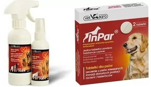 Vet-Agro VET-AGRO Fiprex spray 250ml + InPar tabletki odrobaczające dla psa 2 tabl.) 41592-uniw - Artykuły przeciw pasożytom - miniaturka - grafika 1