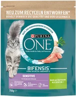 Sucha karma dla kotów - Purina ONE Sensitive - 3 x 750 g - miniaturka - grafika 1