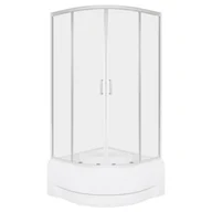 Kabiny prysznicowe - Kabina prysznicowa z głębokim brodzikiem Aruba GL 90 CHR szkło transparentne 5 mm profile chrom KERRA - miniaturka - grafika 1