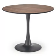 Stoły - Okrągły stół z blatem w kolorze orzech - Cirtox - miniaturka - grafika 1