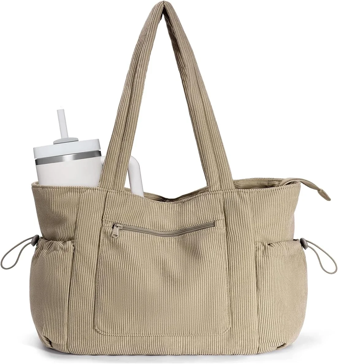 TOREBKA DAMSKA DUŻA SHOPPER ZAMEK SZTRUKSOWA NA RAMIĘ ELEGANCKA