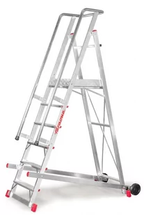 Drabina magazynowa jezdna FARAONE SM 300 - 4,42m - Drabiny - miniaturka - grafika 1