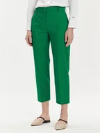 Spodnie damskie - Tommy Hilfiger Chinosy WW0WW40504 Zielony Straight Fit - miniaturka - grafika 1