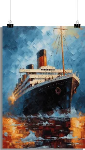 Plakat filmowy - Plakat Titanic - Plakat filmowy - Klasyczny plakat - 61x91cm - Idealny do oprawienia w ramkę - Plakaty - miniaturka - grafika 1