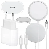 Ładowarki do telefonów - ŁADOWARKA INDUKCYJNA + SZYBKOŁADOWARKA DO IPHONE 15/20W USB-C - LIGHTING - miniaturka - grafika 1