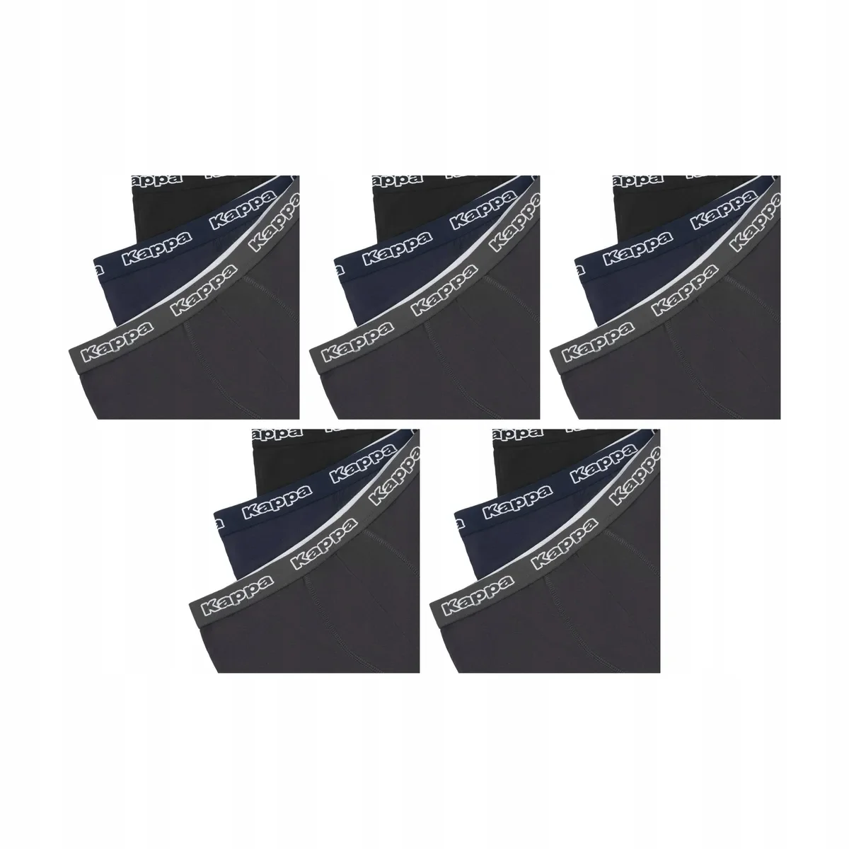 5-PAK Bokserki męskie bawełniane sportowe KAPPA K1221 3-pack XL