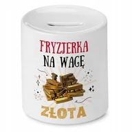 Skarbonki - Dla Fryzjerki Skarbonka na Urodziny na Prezent z Nadrukiem ze Zdjęciem - miniaturka - grafika 1