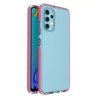 Etui i futerały do telefonów - Spring Case pokrowiec żelowe etui z kolorową ramką do Samsung Galaxy A32 4G ciemnoróżowy - miniaturka - grafika 1