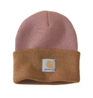 Czapki damskie - Czapka zimowa Carhartt Knit Cuffed Tow-Tone Beanie Cameo Brown - miniaturka - grafika 1