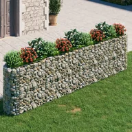 Donice - vidaXL Podwyższona donica gabionowa galwanizowane żelazo 400x50x100 cm - miniaturka - grafika 1