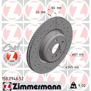 Tarcza hamulcowa ZIMMERMANN 150.2946.52 - Tarcze hamulcowe - miniaturka - grafika 1