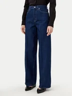 Spodnie damskie - Calvin Klein Jeansy K20K208253 Niebieski Wide Leg - miniaturka - grafika 1