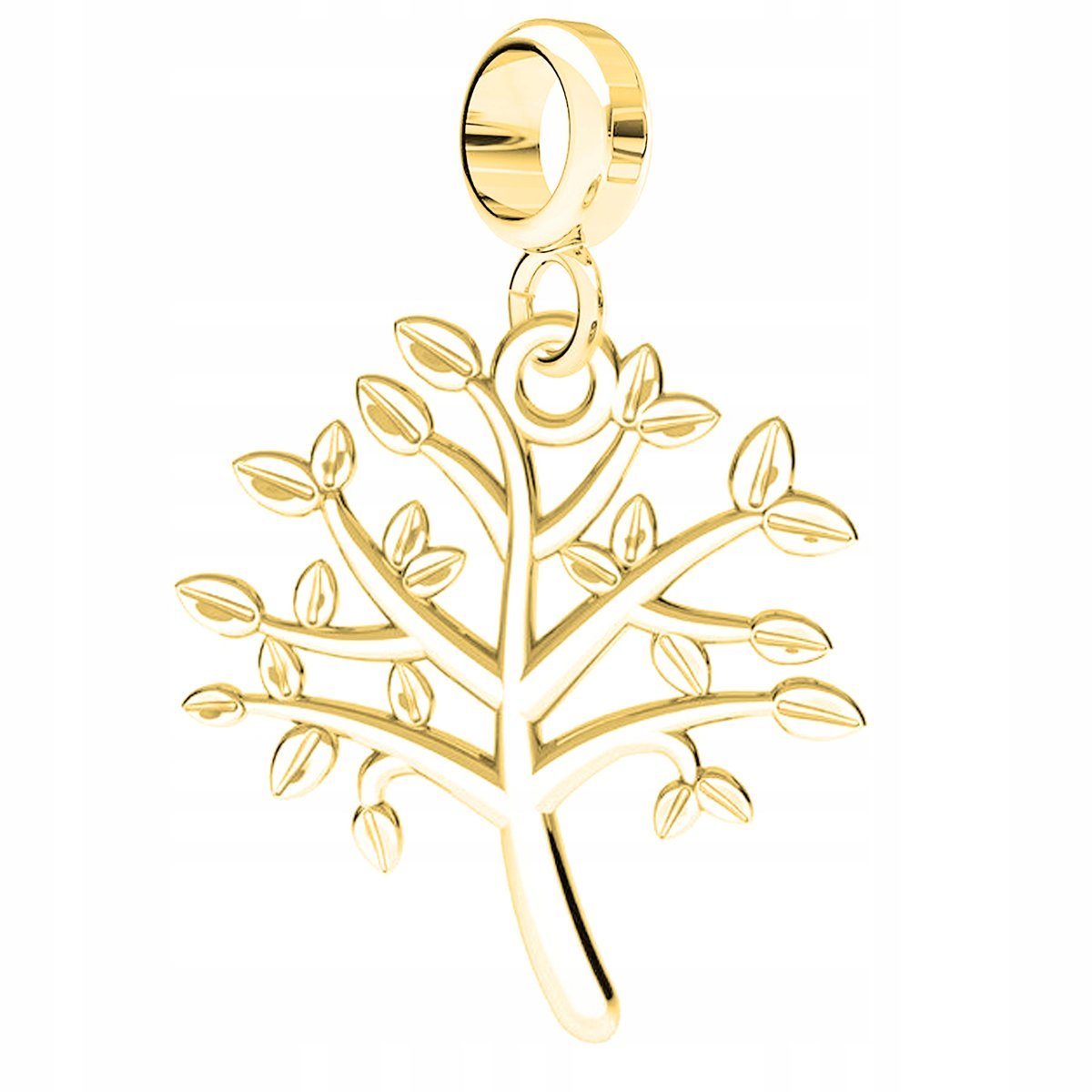 Charms Złoty Drzewo Drzewko Życia Liście Gałązki Tree Gałąź SREBRO 925