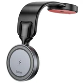 Uchwyty samochodowe do telefonów - Uchwyt na telefon do samochodu indukcyjny zgodny z MagSafe Hoco 15W do deski HW29 czarny - miniaturka - grafika 1
