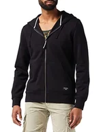 Bluzy męskie - Björn Borg Męska bluza z kapturem Bjorn Borg Centre Zip 1P XX-duża bluza z kapturem, czarna piękność, XXL, Czarne piękno, XXL - miniaturka - grafika 1