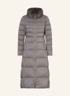 Płaszcze damskie - Duno Płaszcz Puchowy Melrose Ze Sztucznym Futrem grau - miniaturka - grafika 1