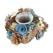 Świeczniki - Świecznik Boże Narodzenie Zimowy Ozdobny - miniaturka - grafika 1