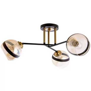 Inne LAMPA sufitowa VEN W-N 3594/3 loftowa OPRAWA metalowe pręty miodowe czarne patyna VEN W-N 3594/3 - Lampy sufitowe - miniaturka - grafika 1