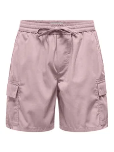 Only & Sons Szorty sportowe Kal 22034462 Różowy Slim Fit - Spodenki damskie - miniaturka - grafika 1