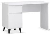 Biurka - EDINOS Białe biurko skandynawskie z szafką C7-F32 - miniaturka - grafika 1