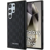 Etui i futerały do telefonów - Oryginalne Etui SAMSUNG GALAXY S24 ULTRA Karl Lagerfeld Hardcase Saffiano Mono Metal Logo (KLHCS24LSAKLHPK) czarne - miniaturka - grafika 1
