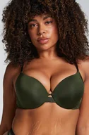 Biustonosze - Hunkemöller Usztywniany długoszczelny push-up z fiszbinami Lea Zielony - miniaturka - grafika 1