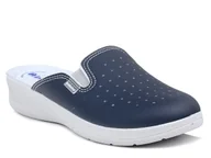 Klapki i japonki damskie - Klapki damskie medyczne sanitarne Inblu 50-34 skórzana wkładka granatowe-35 - miniaturka - grafika 1