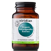 Suplementy naturalne - Viridian Organic ashwagandha extract 60 kaps - miniaturka - grafika 1