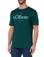 Koszulki męskie - s.Oliver Bernd Freier GmbH & Co. KG Męski t-shirt z krótkim rękawem, zielony, L, zielony, L - miniaturka - grafika 1