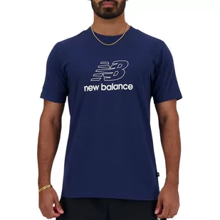 Koszulka New Balance MT41906NNY - granatowa - Koszulki sportowe męskie - miniaturka - grafika 1