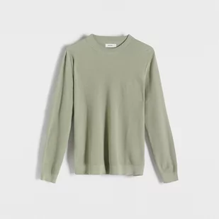 Reserved - Bawełniany sweter - Zielony - Swetry męskie - miniaturka - grafika 1