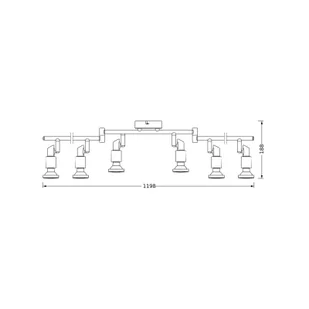 OSRAM Reflektor sufitowy OSRAM, srebrny, metalowy, 6-punktowa GU10-LED 2700 K, chromowy / srebrny, aluminium - Lampy sufitowe - miniaturka - grafika 1