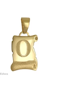 Zawieszka złota literka O pr.585 - Wisiorki - miniaturka - grafika 1