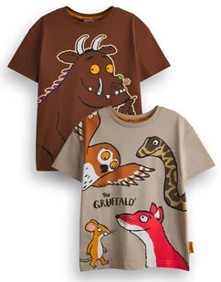 Vanilla Underground Gruffalo & Friends Chłopięca koszulka z krótkim rękawem Brązowa Duża Postać Brown 18-24 Months - Bluzki dla niemowląt - miniaturka - grafika 1