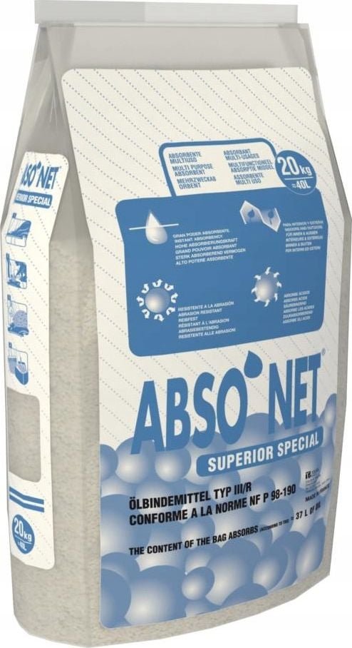 Schoeller Industries S.A.S Sorbent sypki Absonet Superior do oleju ropy granulat mineralny 20 kg