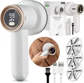 Golarki do ubrań - GOLARKA DO UBRAŃ TKANIN TAPICERKI MOCNA AKUMULATOROWA USB 2000mAh+ 3 ostrza - miniaturka - grafika 1