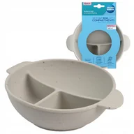 Miseczki i talerzyki dla dzieci - CANPOL BABIES MISKA SILIKONOWA DOTS Z 3 PRZEGRÓDKAMI I PRZYSSAWKĄ 360 ML - miniaturka - grafika 1