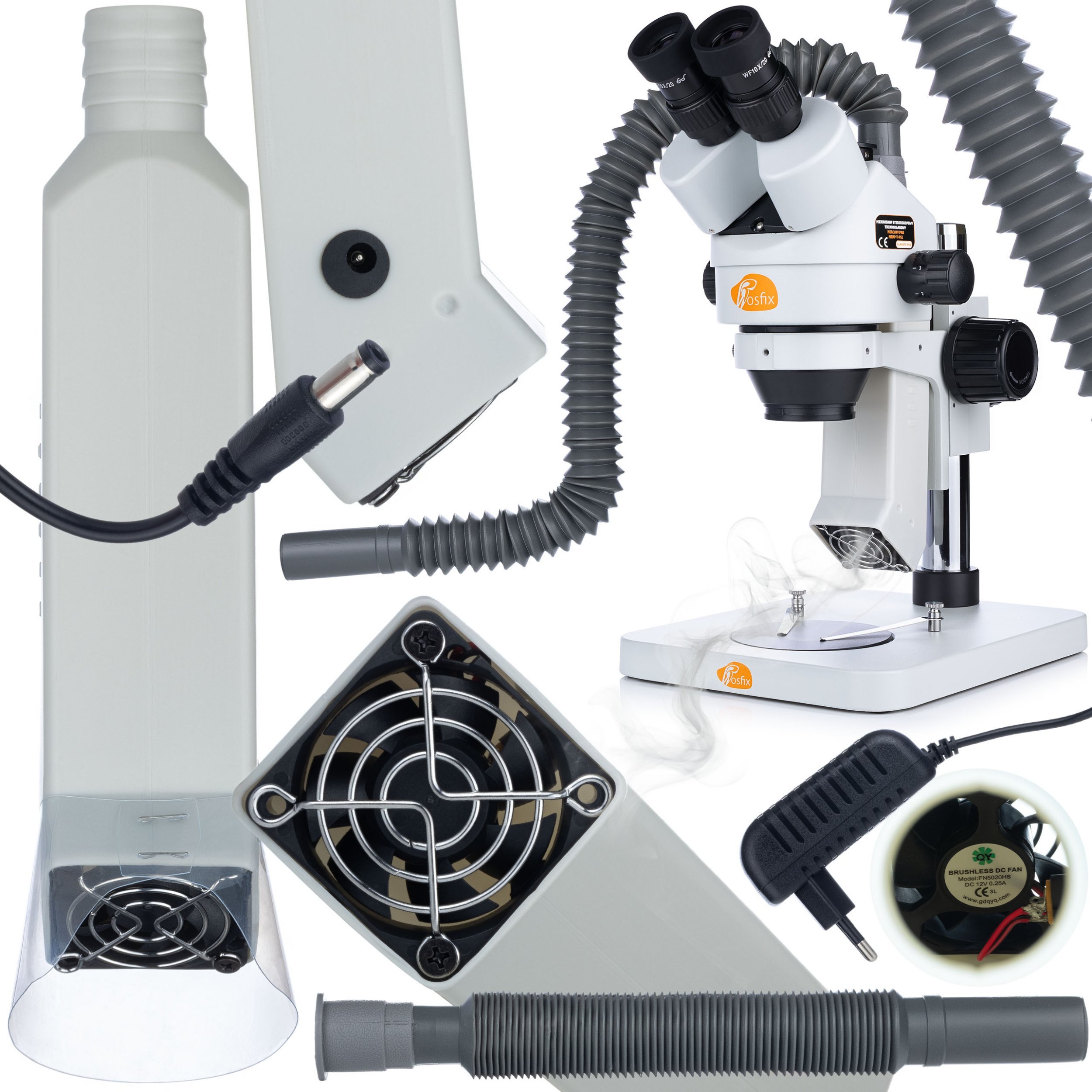 ODCIĄG OPARÓW WYCIĄG POCHŁANIACZ DYMU LUTOWNICZEGO DO MIKROSKOPU STEREO HQ