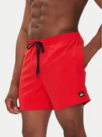 Kąpielówki męskie - Quiksilver Szorty kąpielowe Everyday Solid Volley 15 EQYJV04120 Czerwony Regular Fit - miniaturka - grafika 1