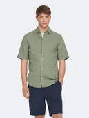 Koszule męskie - Only & Sons Koszula Caiden 22009885 Zielony Slim Fit - miniaturka - grafika 1