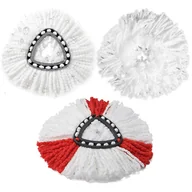 Miotły, szufle, mopy - Obrotowy wkład do mopa 38cm czerwono-biały - miniaturka - grafika 1