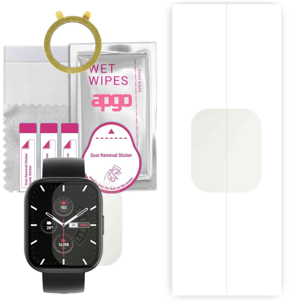 1x Folia hydrożelowa MATOWA do Colmi P68 - apgo Smartwatch Hydrogel MATTE Protection Ochrona na ekran smartwatcha