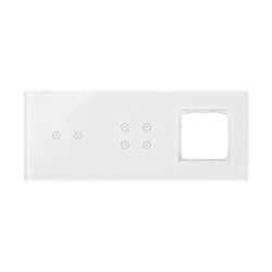 Simon Panel dotykowy Simon 54 Touch DSTR3240/70 3 moduły 2 pola dotykowe poziome 4 pola dotykowe otwór na osprzęt Simon 54 biała perła - Wyłączniki światła i elektryczne - miniaturka - grafika 2