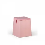 Taborety i hokery - B2B Partner Taboret plastikowy z poduszką, różowy 432049 - miniaturka - grafika 1